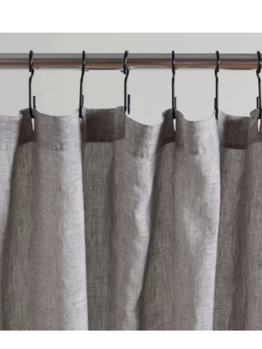Parachute Home Linen Shower Curtain Chambray Grey